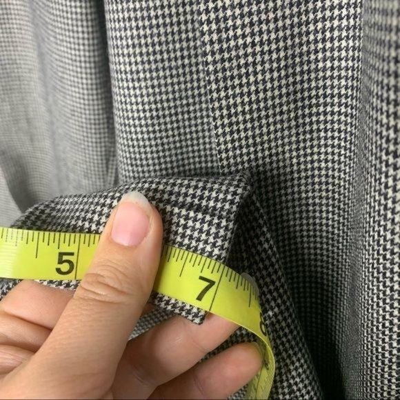Vintage 90s Nordstrom Academia Houndstooth Wool Trouser Pants Small - Picture 12 of 16